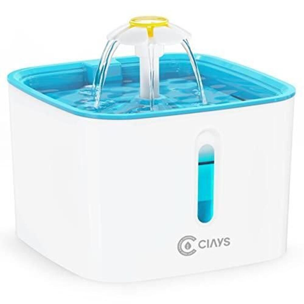 Ciays Pet Water Fountain Automatic Pet 84oz/2.5L with 3 Replacement Filters